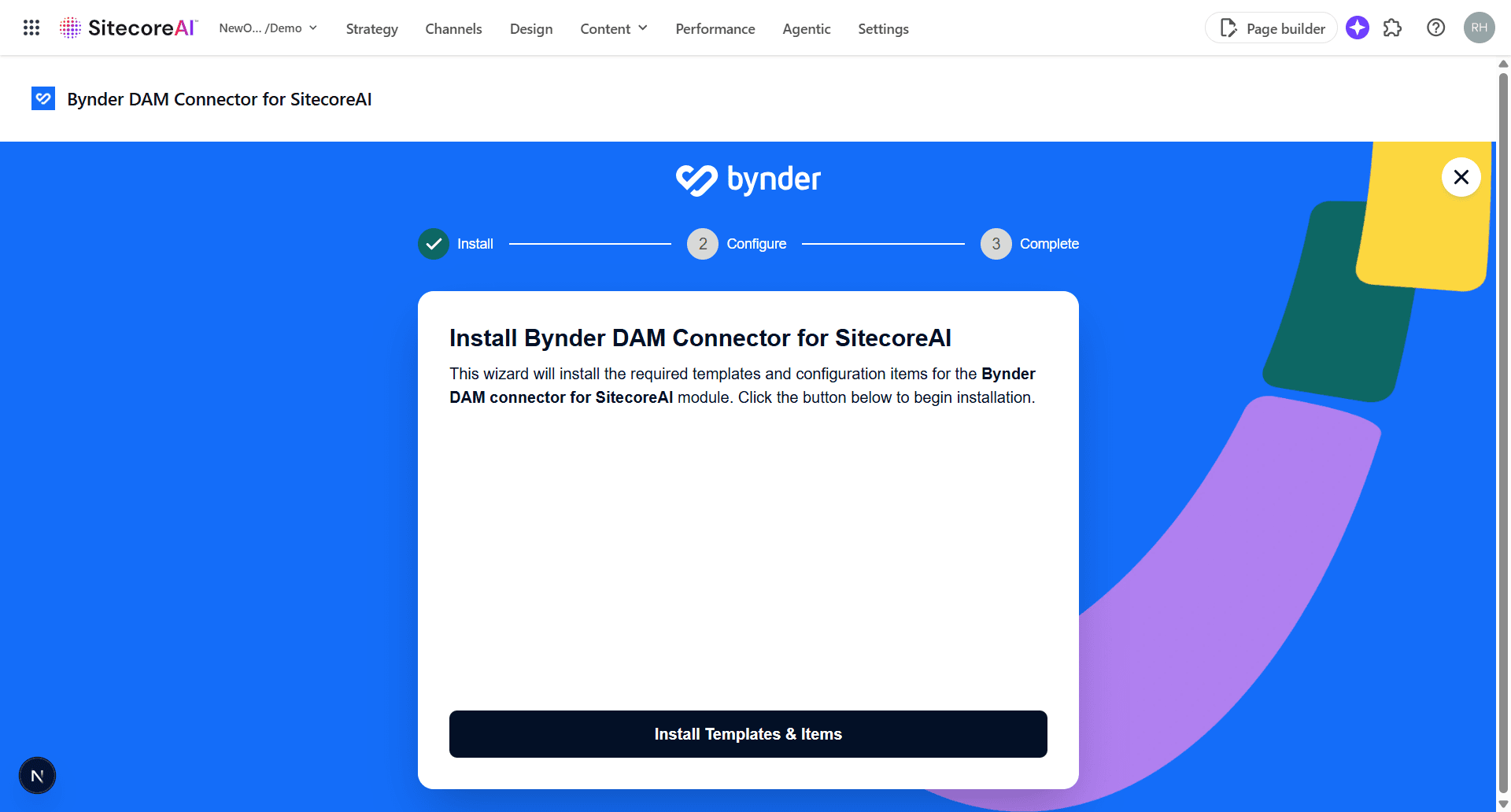 Install Templates Step