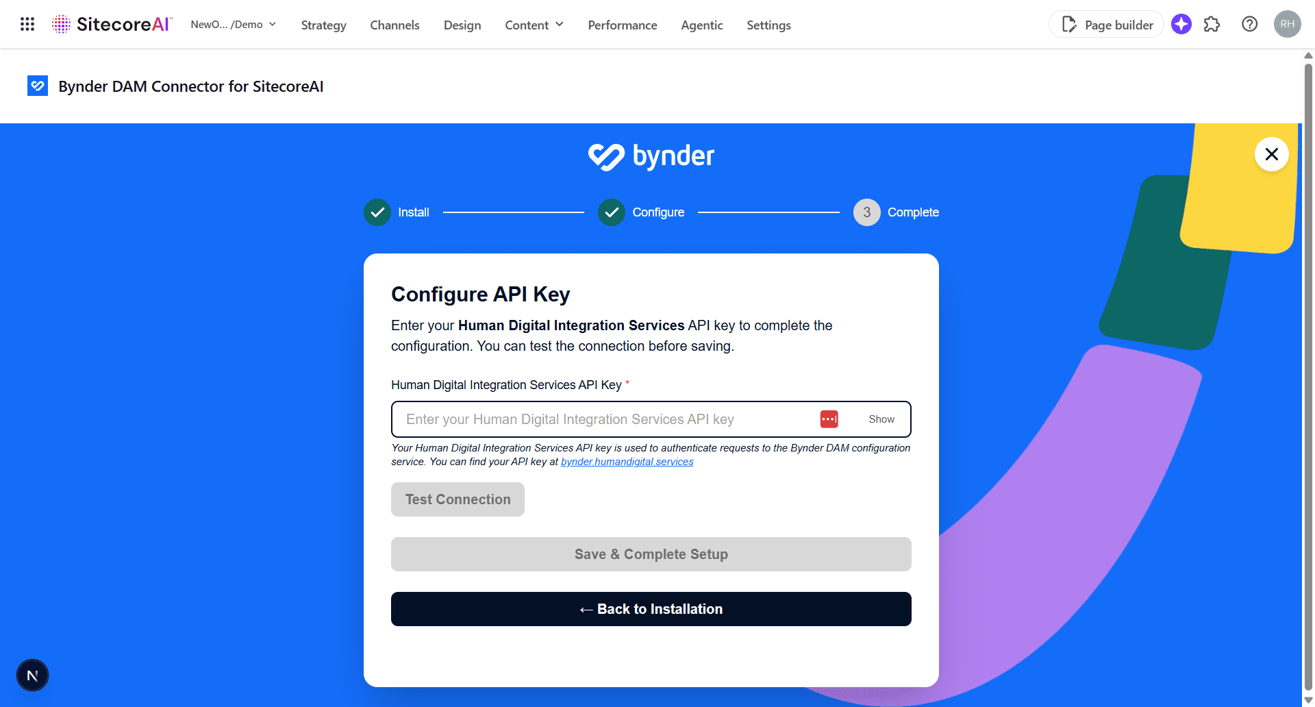 Configure API Key Step