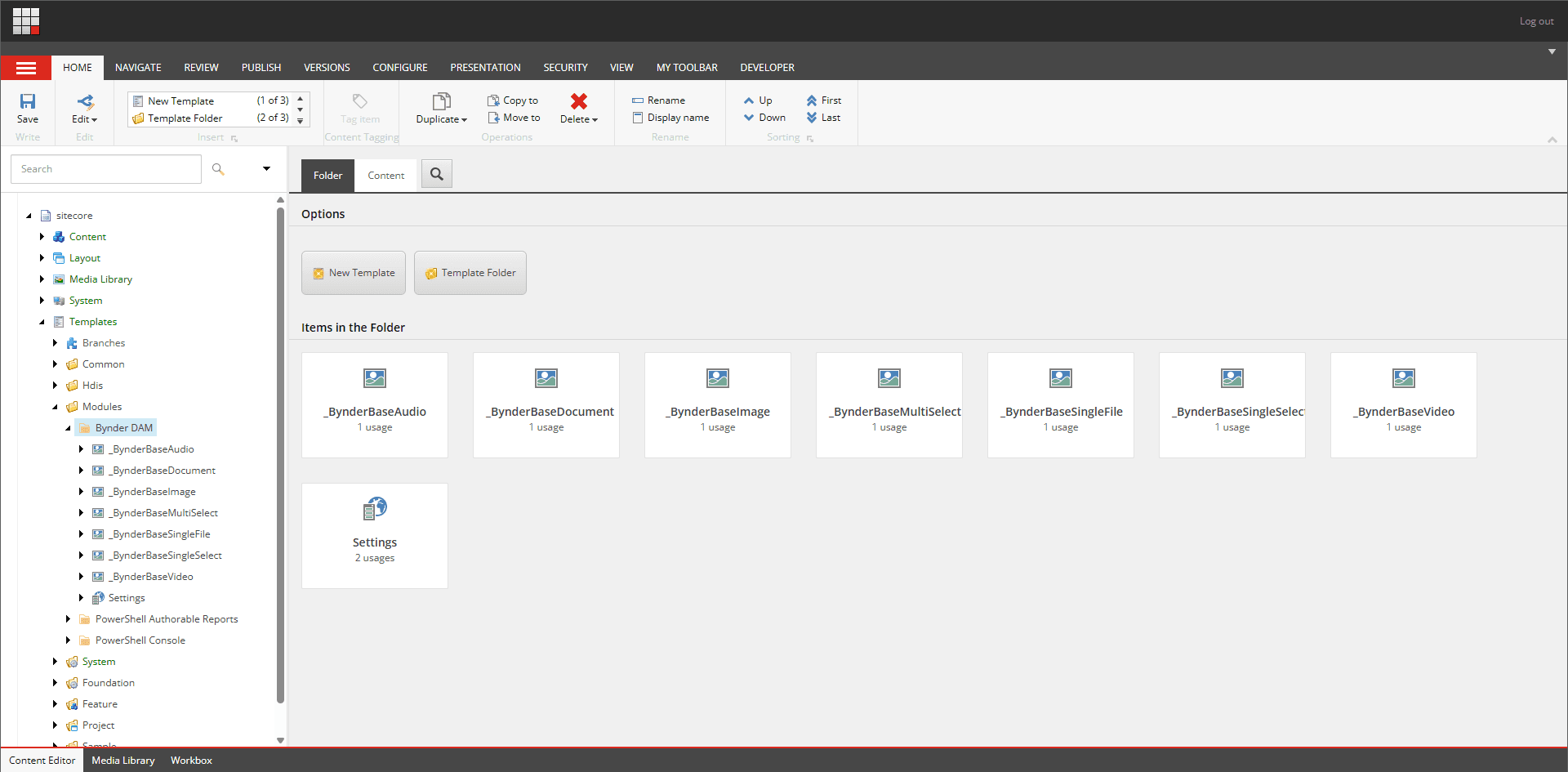 Installed Templates