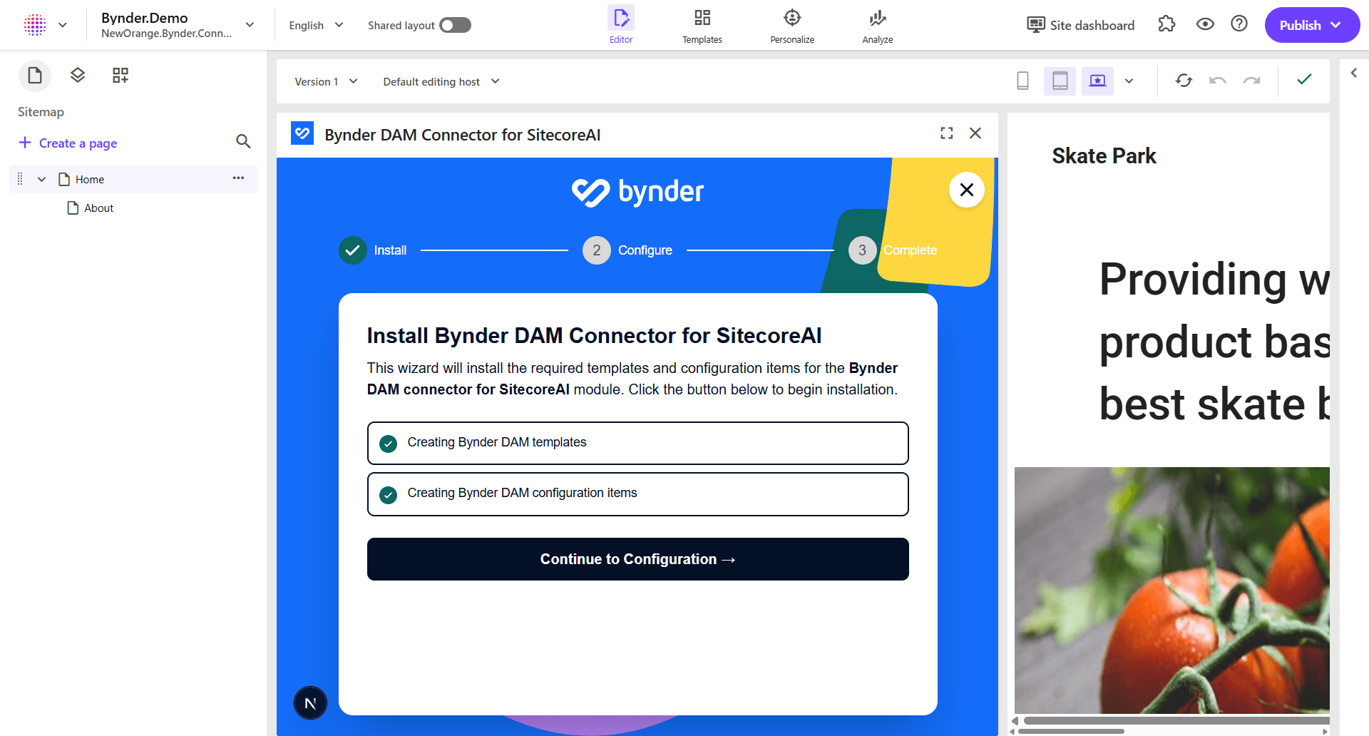 Configure API Key Step