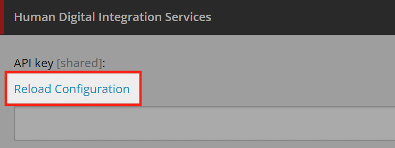 API key reload button